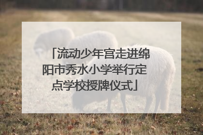 流动少年宫走进绵阳市秀水小学举行定点学校授牌仪式